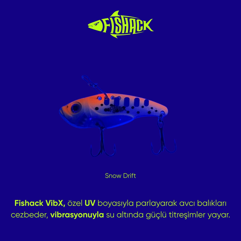 Vibrasyon Yem - LRF/Spin Jig - Fishack VibraX - 7g 40mm - Snow Drift