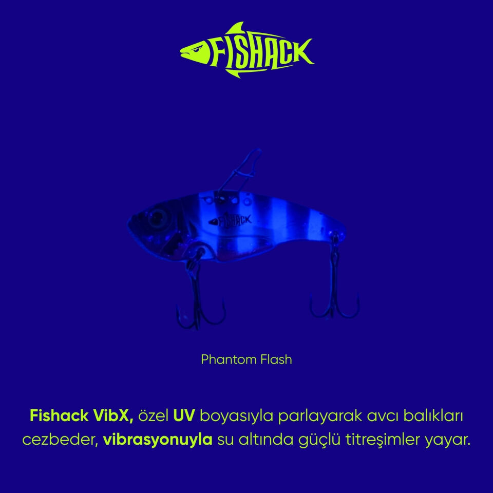 Vibrasyon Yem - LRF/Spin Jig - Fishack VibraX - 7g 40mm - Phantom Flash