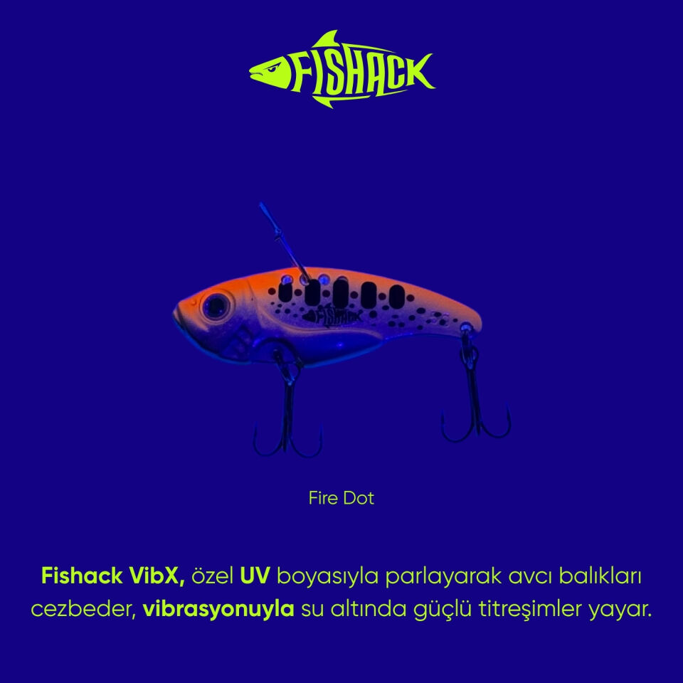 Vibrasyon Yem - LRF/Spin Jig - Fishack VibraX - 15g 55mm - Fire Dot