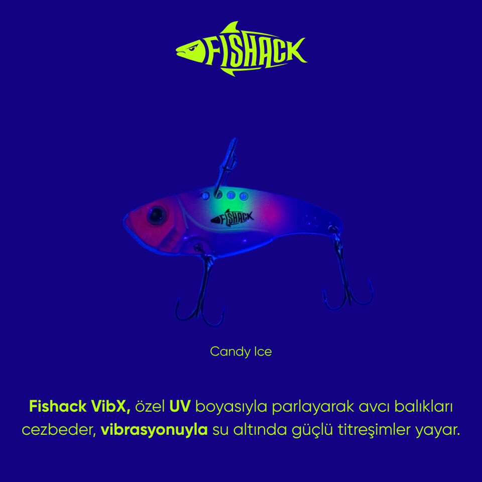 Vibrasyon Yem - LRF/Spin Jig - Fishack VibraX - 7g 40mm - Candy Ice