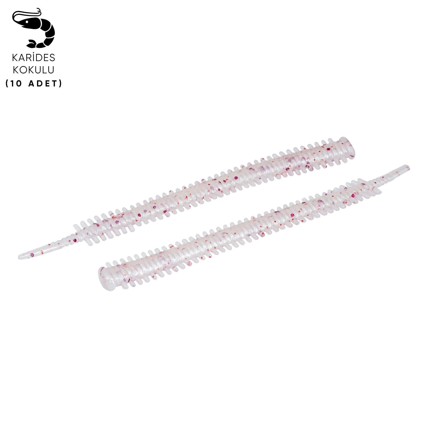 Silikon Kurt Yem - LRF Yem - 1g 70mm - Fishack Wormix - 10 Adet - White