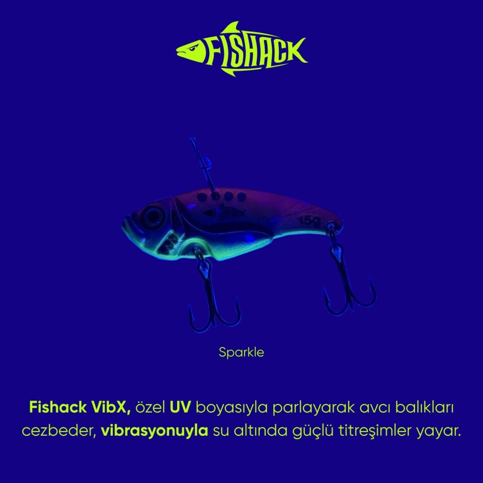 Vibrasyon Yem - LRF/Spin Jig - Fishack VibraX - 7g 40mm - Sparkle