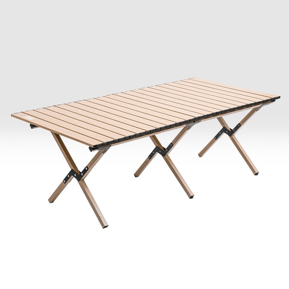 Katlanabilir Kamp Masası - 6/8 Kişilik - Timber - Taşıma Çantalı