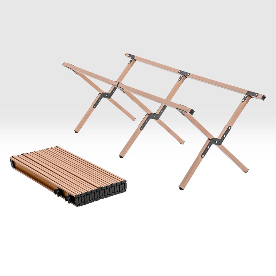 Katlanabilir Kamp Masası - 6/8 Kişilik - Timber - Taşıma Çantalı
