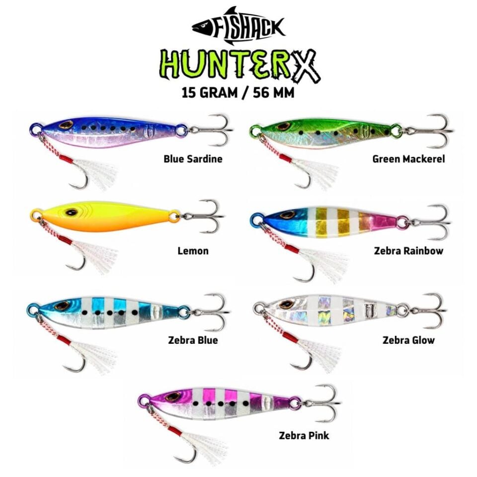 Metal Jig Yem - Fishack Hunterx - 15g 56mm Zebra Blue