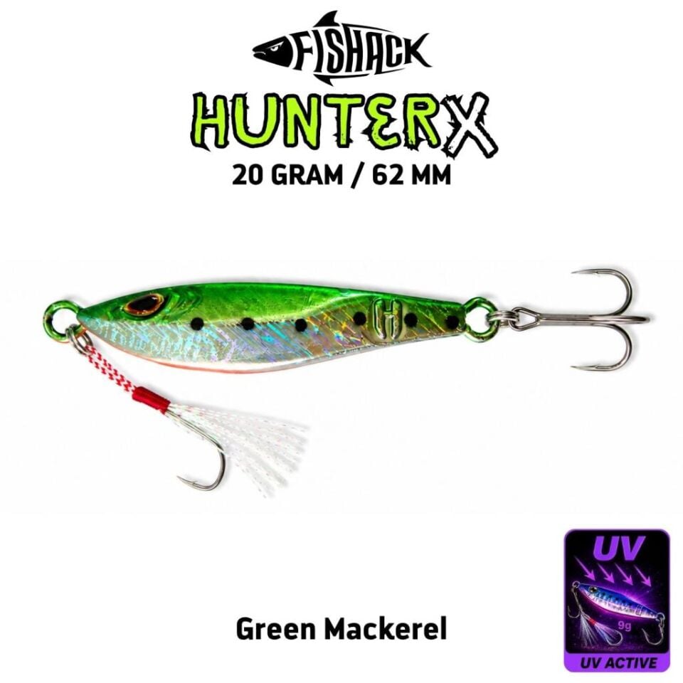 Metal Jig Yem - Fishack Hunterx - 20g 62mm Green Mackerel