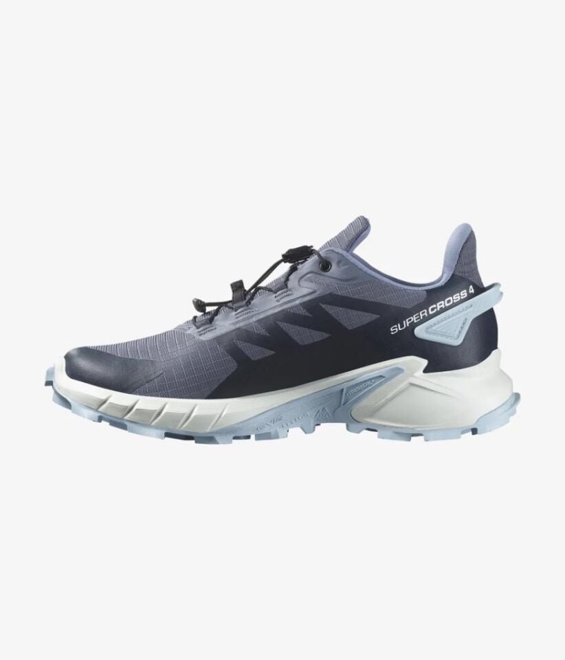 Salomon Supercross 4 Kadın Koşu Ayakkabısı - Grisaille/White/Cashmere Blue