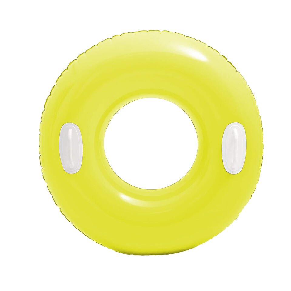 Tutacaklı Parlak Simit - Intex - Neon Yeşil - 76 cm (59258)