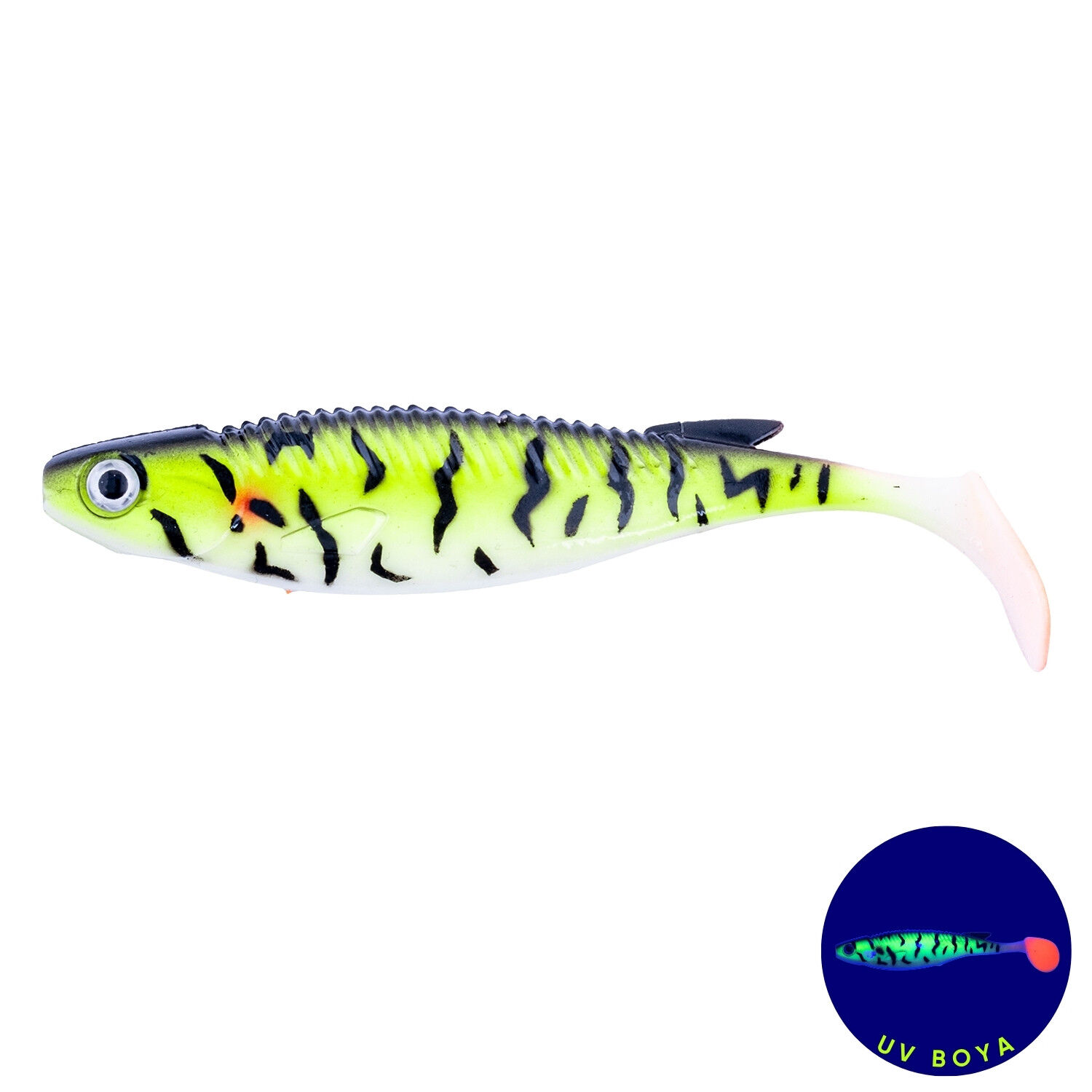 Silikon Balık - 10g 100mm - Fishack PredatorX - UV Boyalı - Bleed