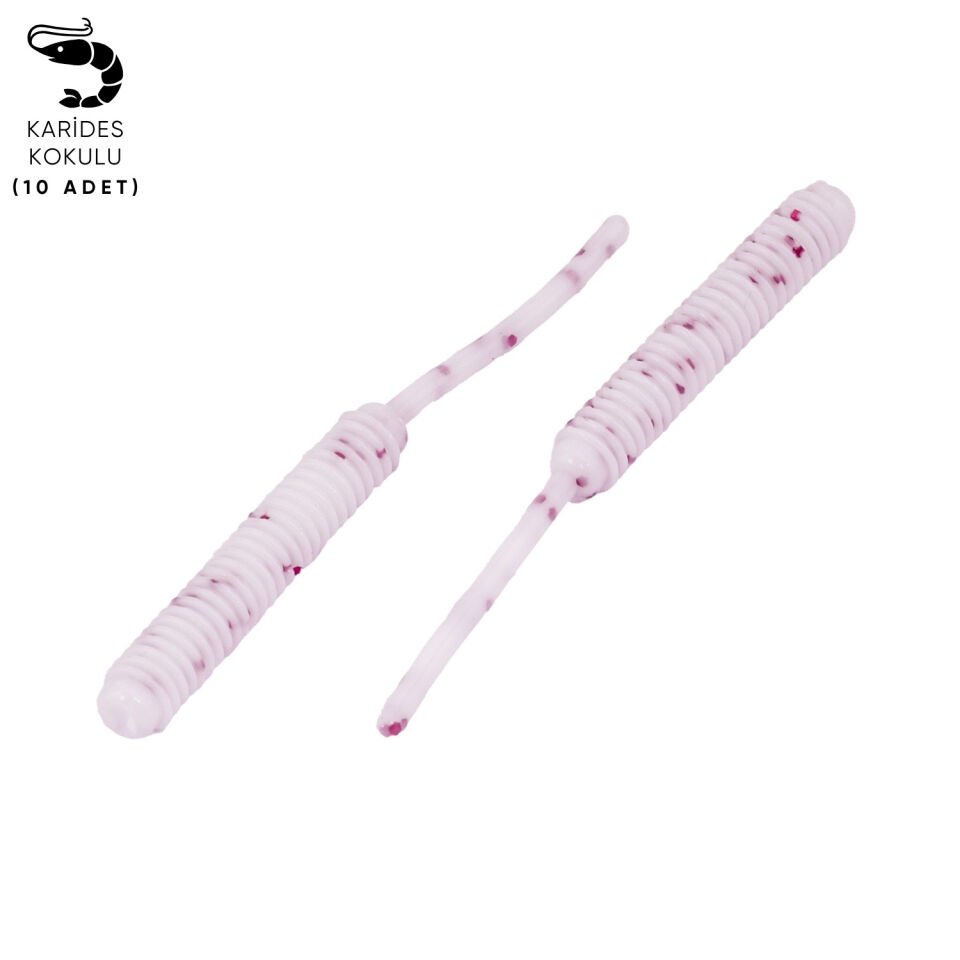 Silikon Kurt Yem - LRF Yem - 1g 52mm - Fishack Wormix - 10 Adet - White