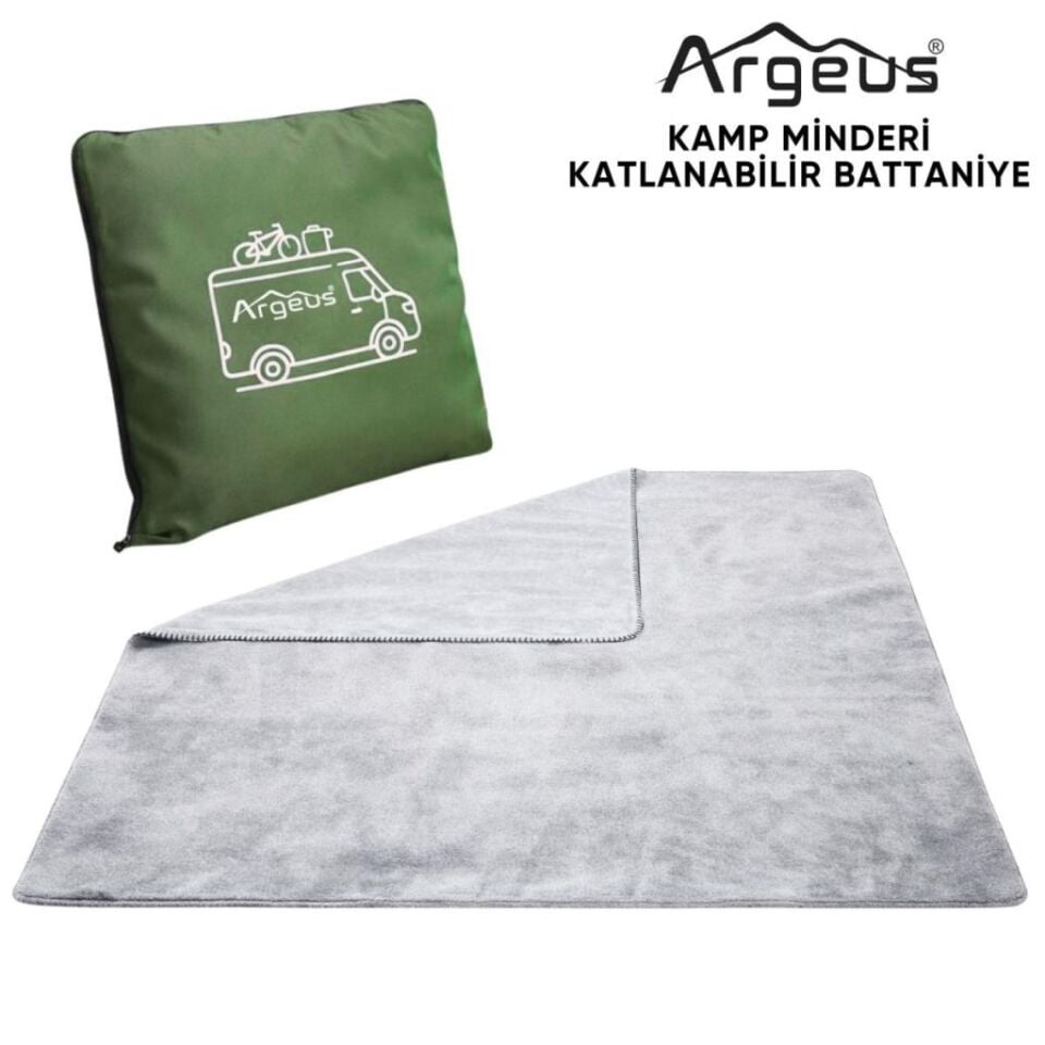 Kamp Minderi & Katlanabilir Polar Kamp Battaniyesi - Argeus - Yeşil