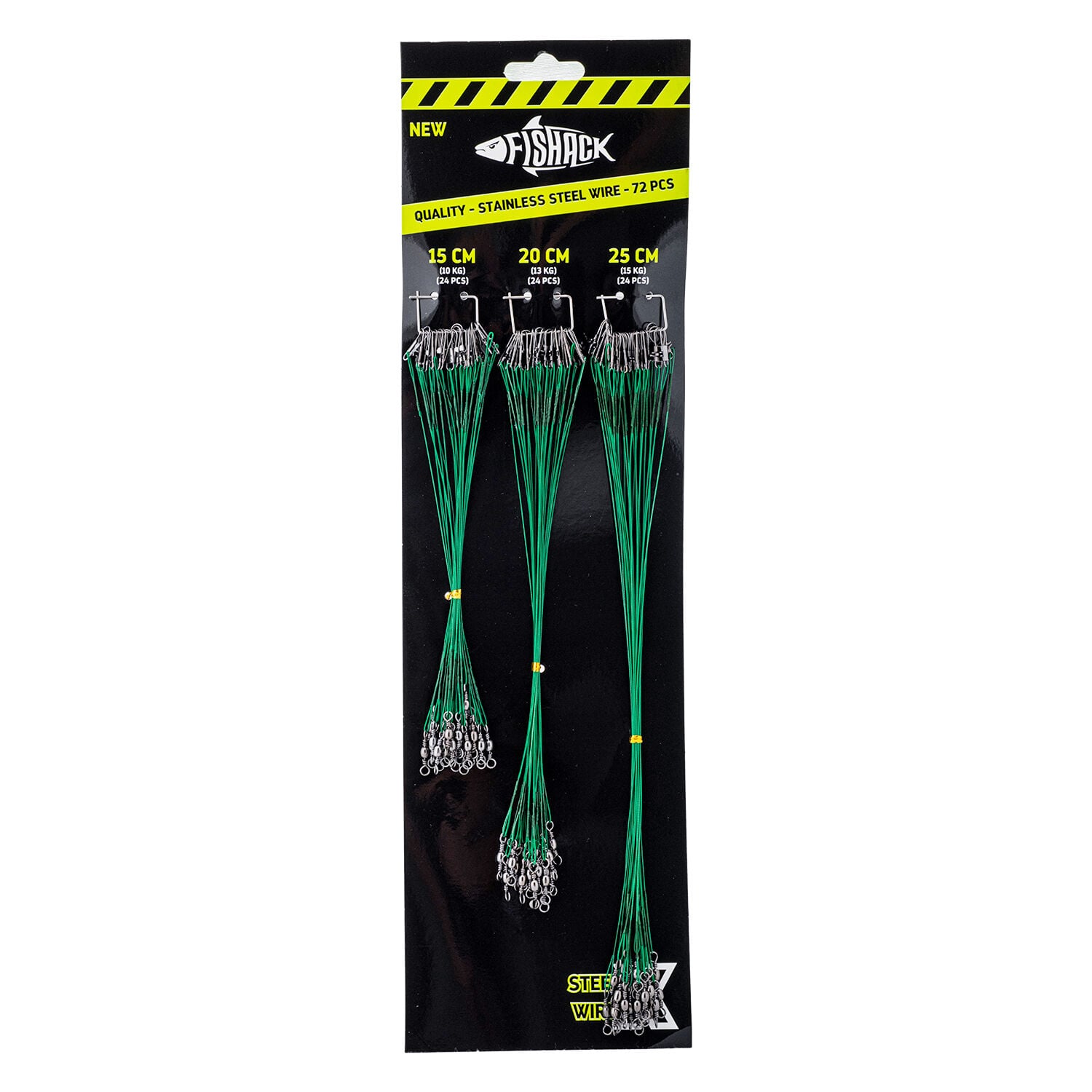 Klipsli Fırdöndülü Çelik Tel - Fishack WireX - 72'li Kartela Set
