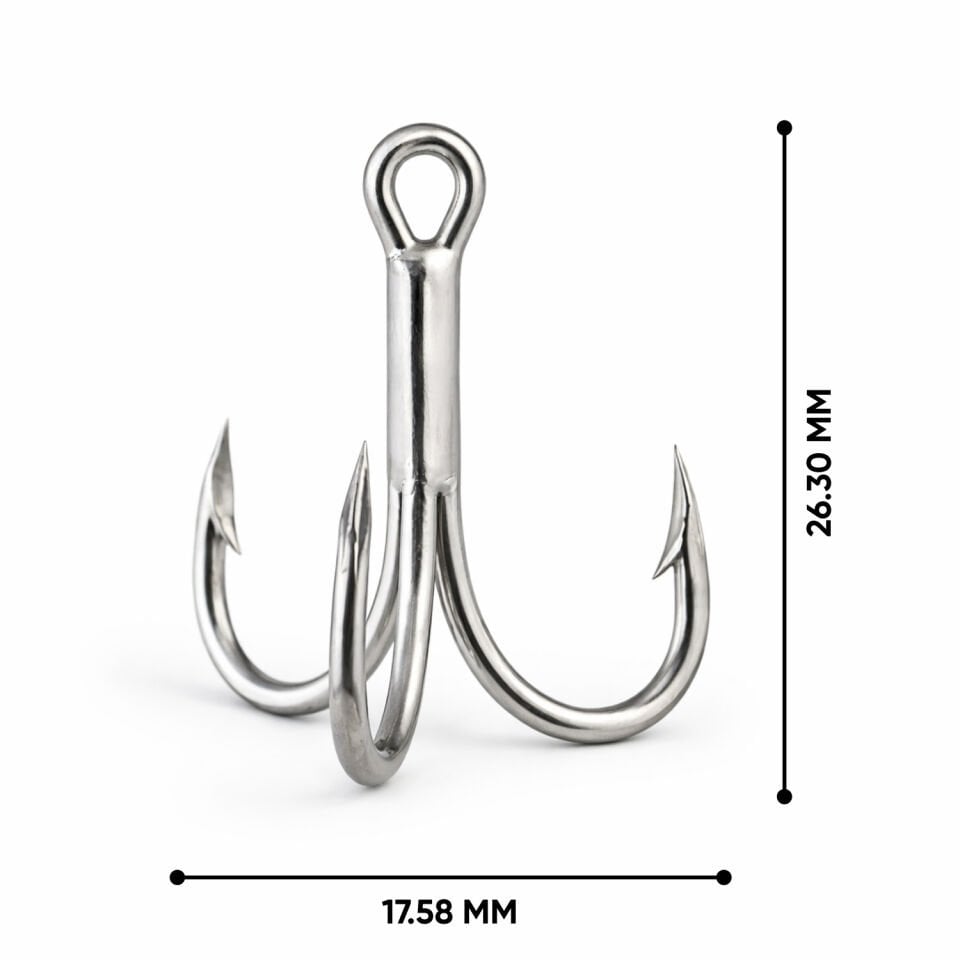 Üçlü İğne - Nikel Üçlü Kanca - Fishack 3210 - 10 Adet - No: 3