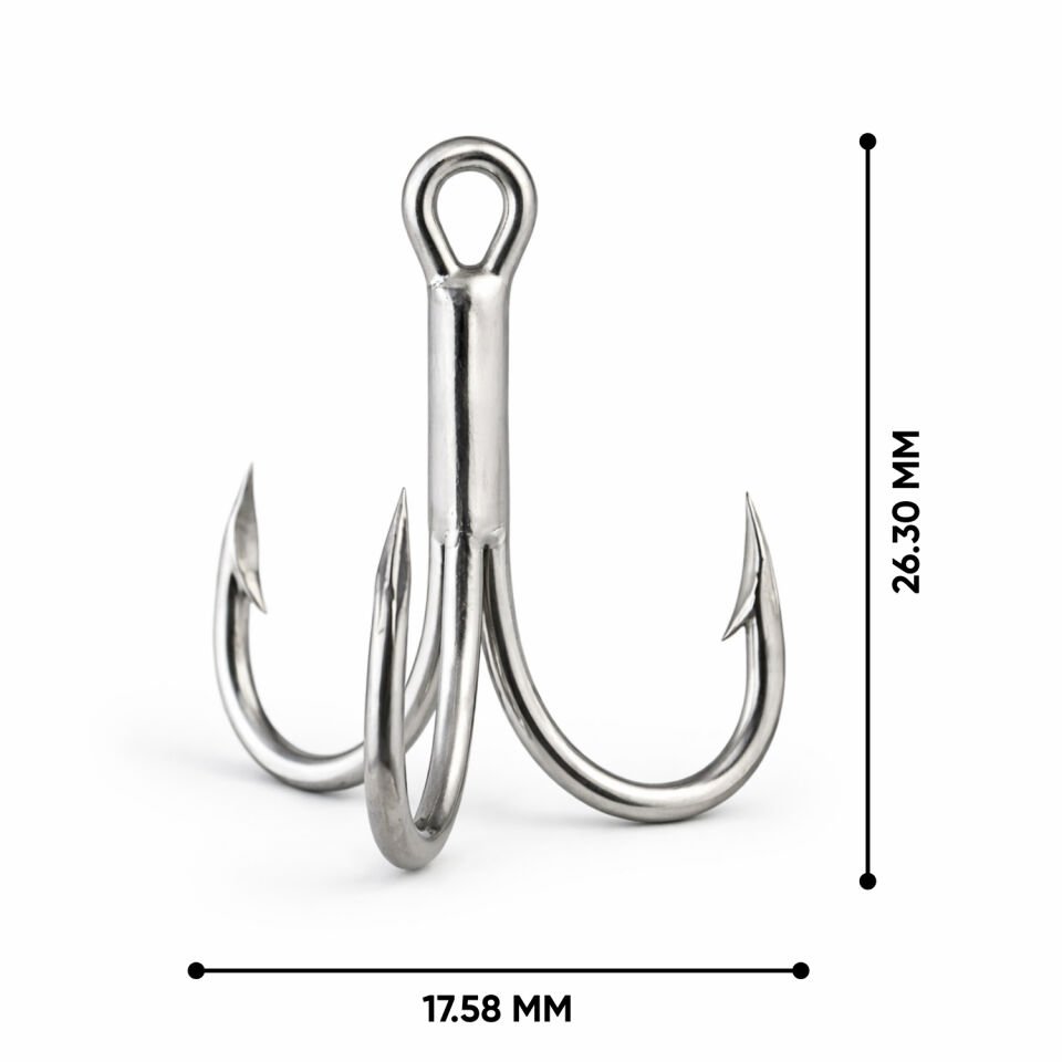 Üçlü İğne - Nikel Üçlü Kanca - Fishack 3210 - 10 Adet - No: 3