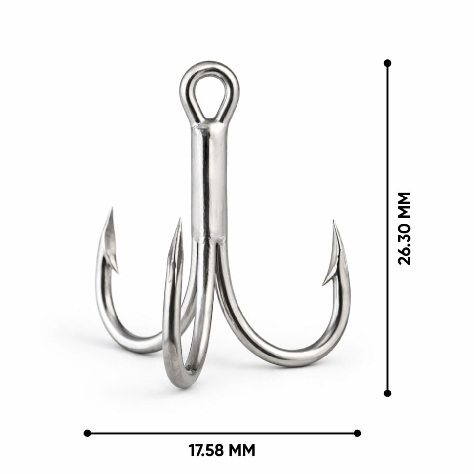 Üçlü İğne - Nikel Üçlü Kanca - Fishack 3210 - 10 Adet - No: 3