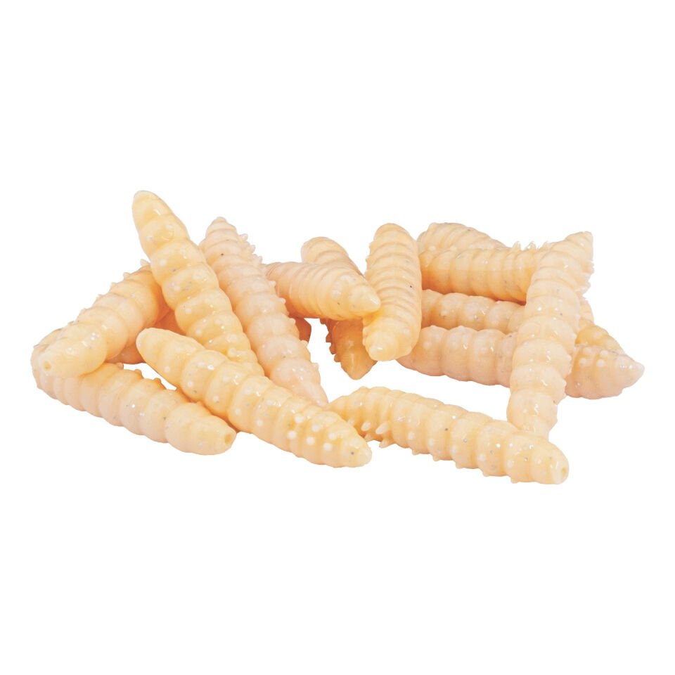 Yüzen Silikon Kurt - Glow Alabalık Yemi - 37mm - Sarımsak Kokulu - Ekmek İçi