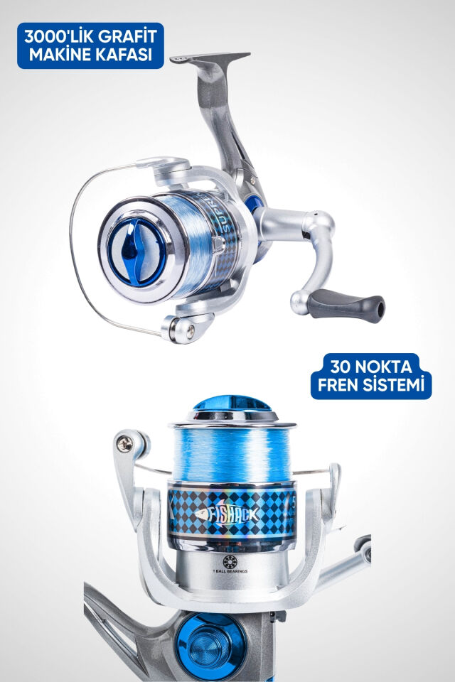 Hobi Kıyı Olta Takımı - 270cm 30-60gr Kamış + 3000'lik Olta Makinesi (XA4+BL300)