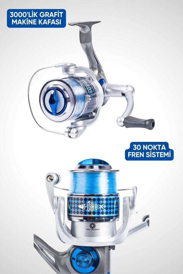 Hobi Kıyı Olta Takımı - 270cm 30-60gr Kamış + 3000'lik Olta Makinesi (XB4+BL300)