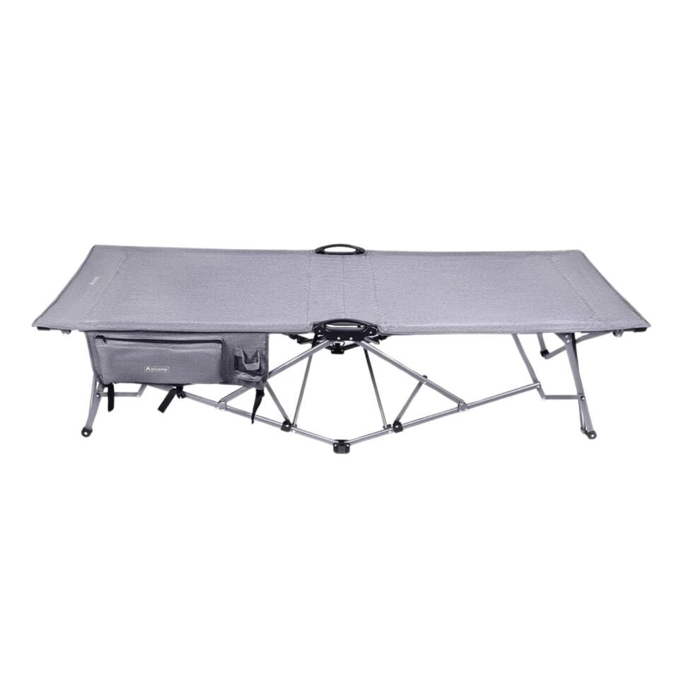 Letto Katlanabilir Kamp Yatağı & Kampet - Orcamp -Cepli - Gri - OUT-2361