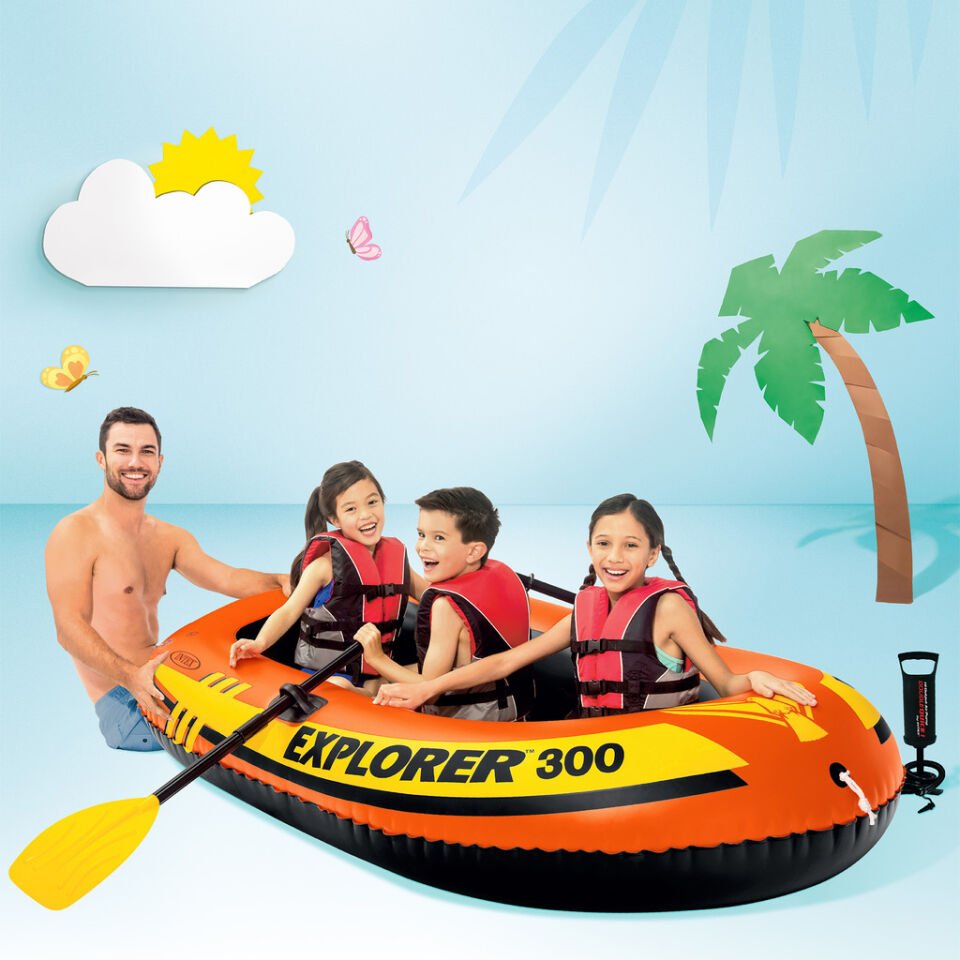 Şişme Bot Seti - Intex - Explorer 300 - 211cm - 3 Kişilik (58332)