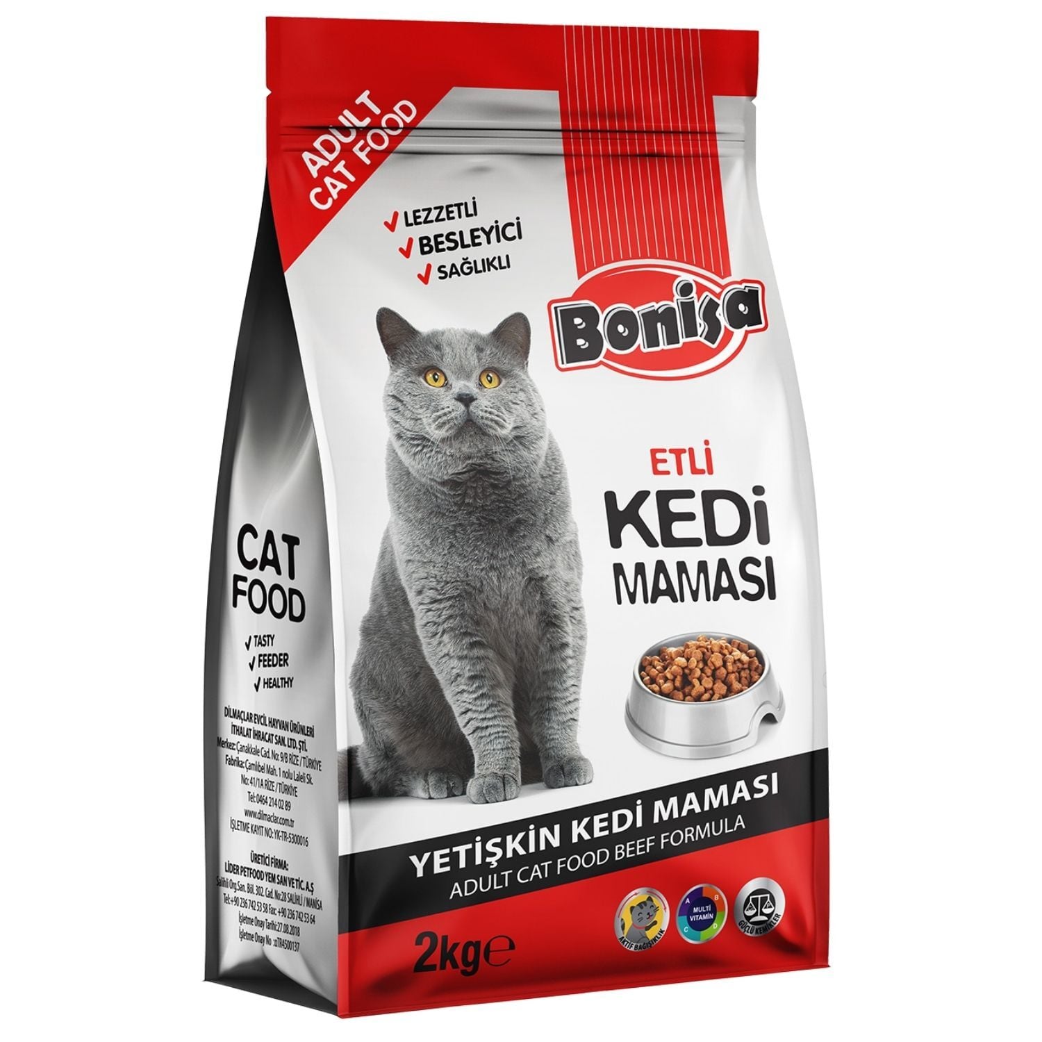 Yetişkin Kedi Maması - Bonisa - Etli - 2 Kg
