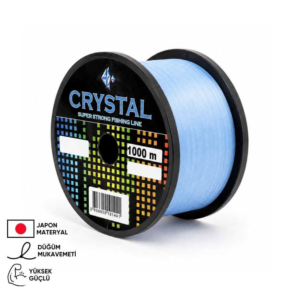 1000 MT Bobin Misina - Crystal - Mavi - Ekstra Güçlü - 0,35 MM