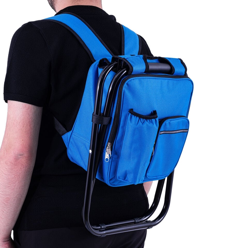 Katlanabilir Soğutuculu Sırt Çantalı Tabure - Argeus ChillPack - Mavi