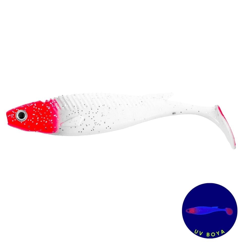 Silikon Balık - 10g 100mm - Fishack PredatorX - UV Boyalı - Redhead