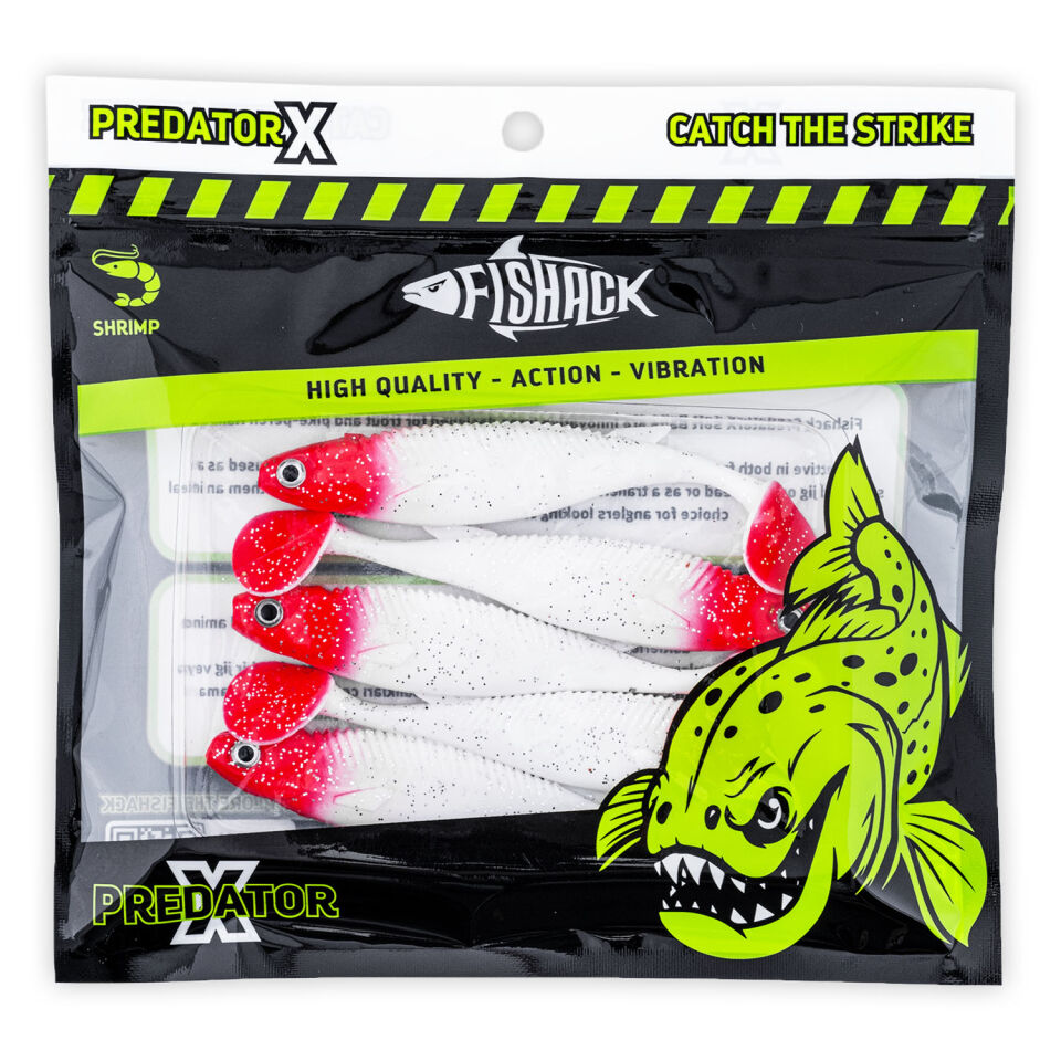 Silikon Balık - 10g 100mm - Fishack PredatorX - UV Boyalı - Redhead