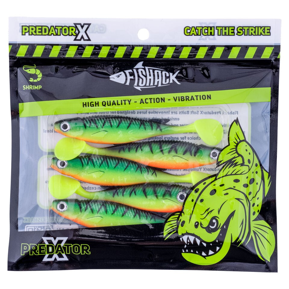 Silikon Balık - 10g 100mm - Fishack PredatorX - UV Boyalı - Drill