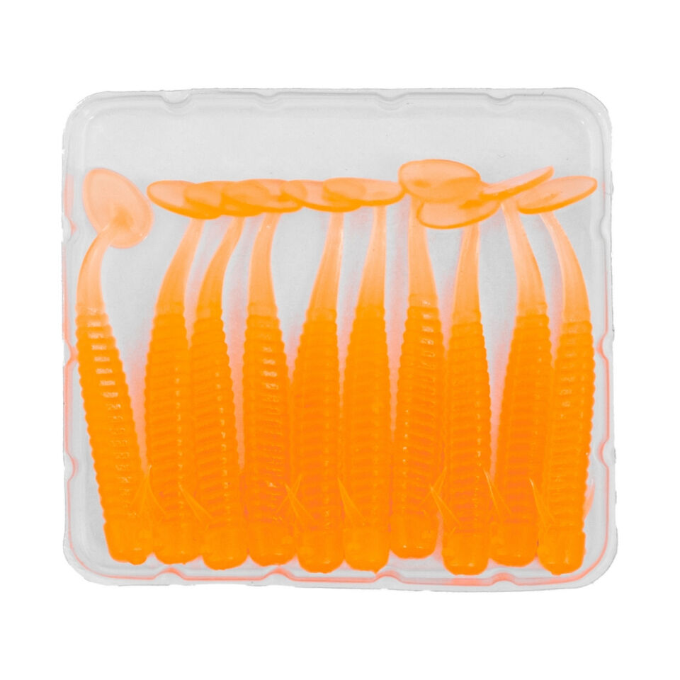 Silikon Kurt Yem - 1g 50mm - Fishack Wormix - 10 Adet - Orange