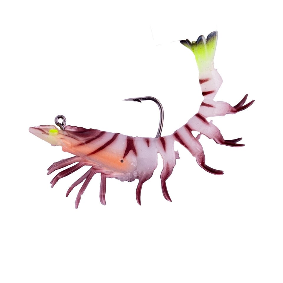 Silikon Karides Yem - 7g 75mm - Fishack Krillax - UV Boyalı - Ghost Shrimp