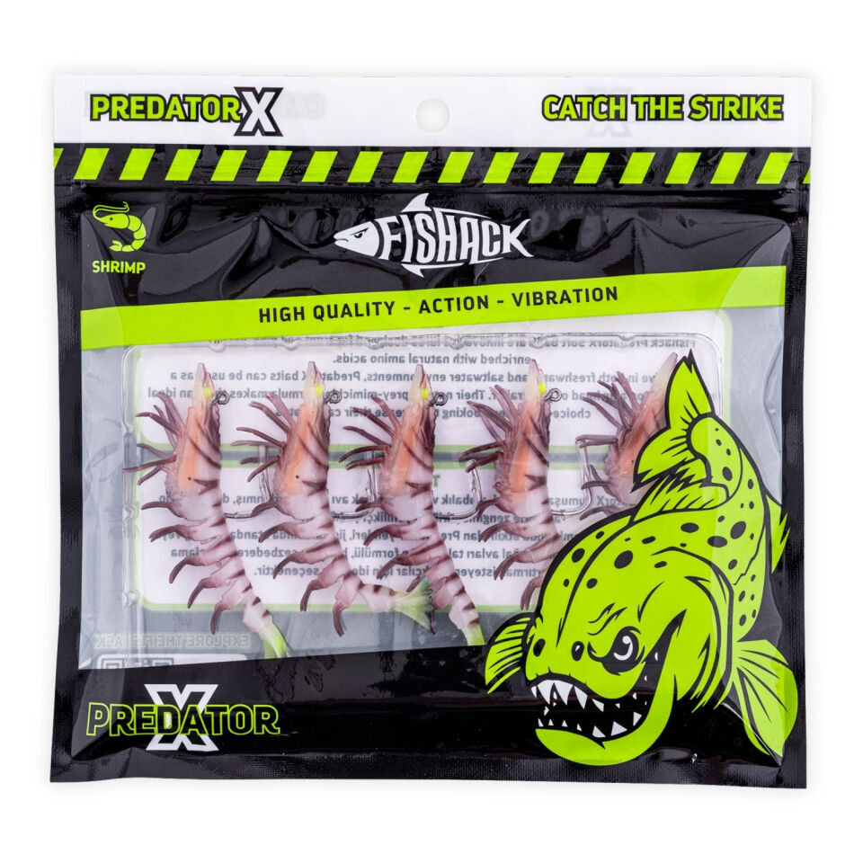 Silikon Karides Yem - 7g 75mm - Fishack Krillax - UV Boyalı - Ghost Shrimp