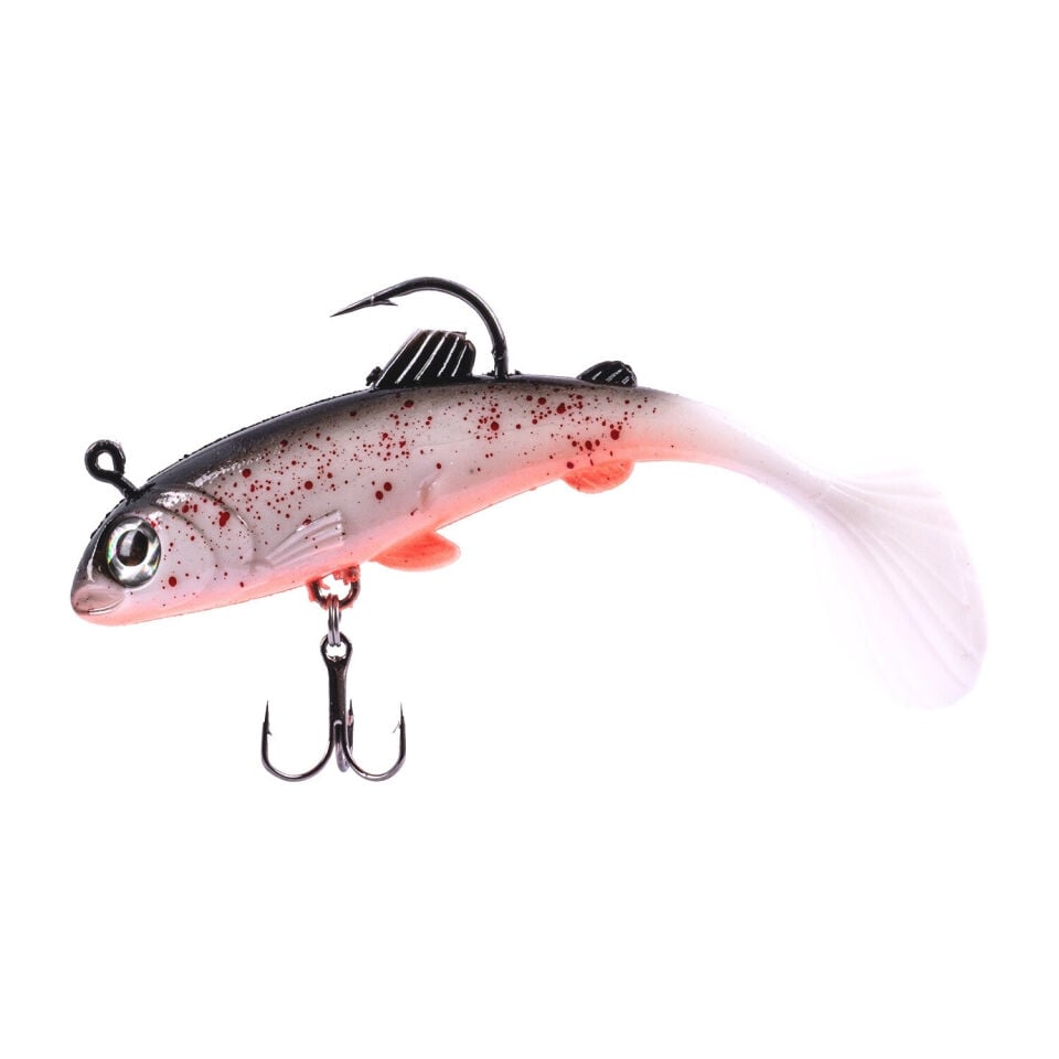 Silikon Balık - 15g 100mm - Üçlü İğneli - Fishack - UV Boyalı - Ember