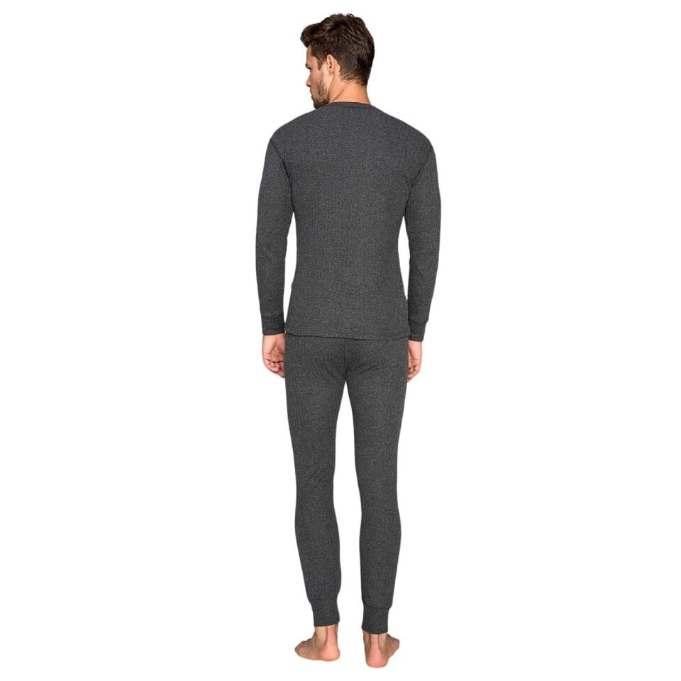 Yetişkin Termal İçlik Set - Thermoform - Soft Unisex - Antrasit