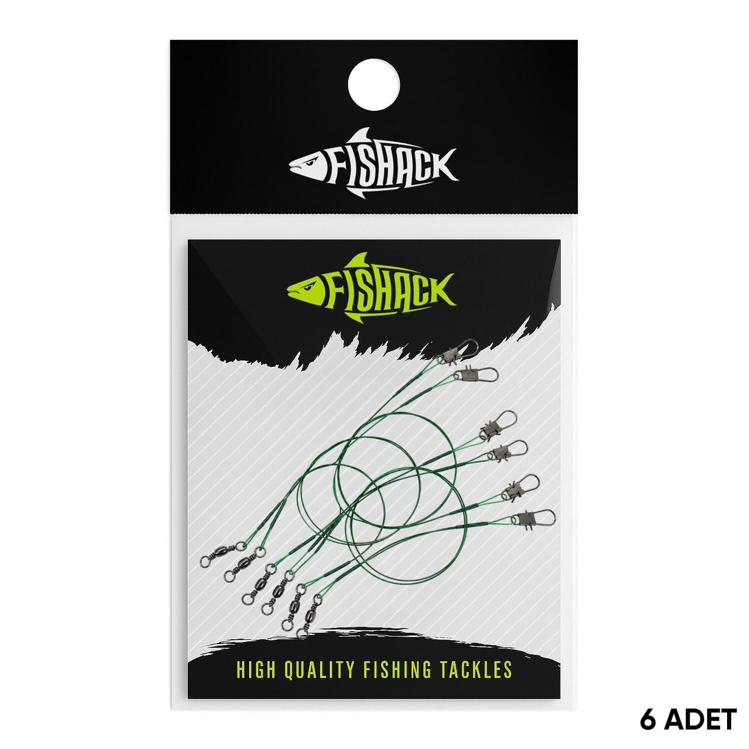 Klipsli Fırdöndülü Çelik Tel 6'lı - Fishack