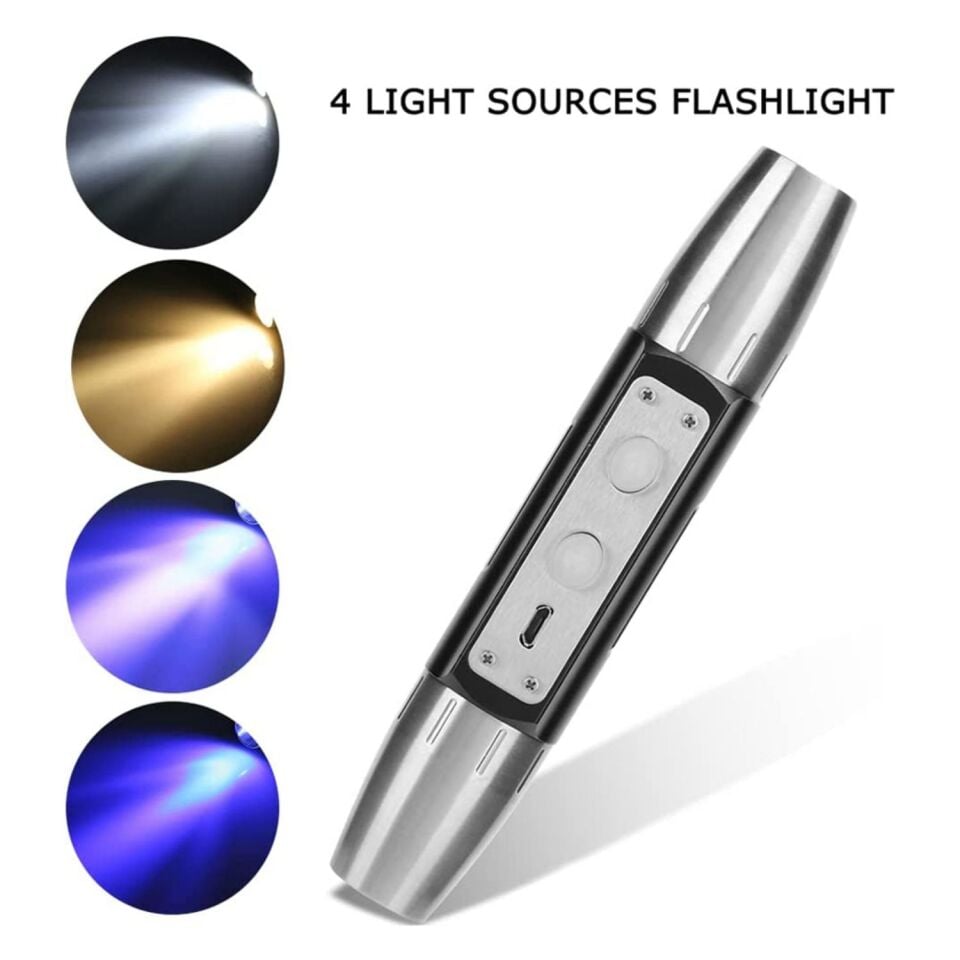Uv Ledli El Feneri - Powerdex - Su Geçirmez - 20 W - Siyah - PD-9007