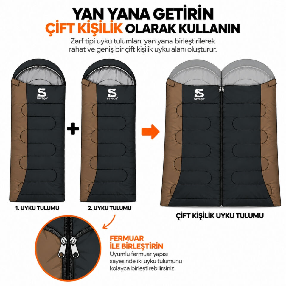 Kamp Uyku Tulumu - Army - Dijital Kamuflaj - Extreme -20C° - Savage YS-511