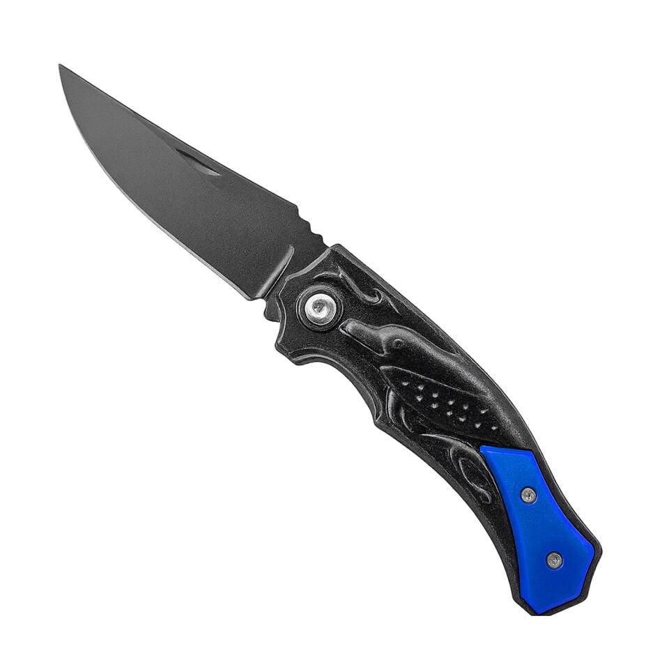 Katlanır Cep Çakısı - Balık Motifli - Mavi (3838)
