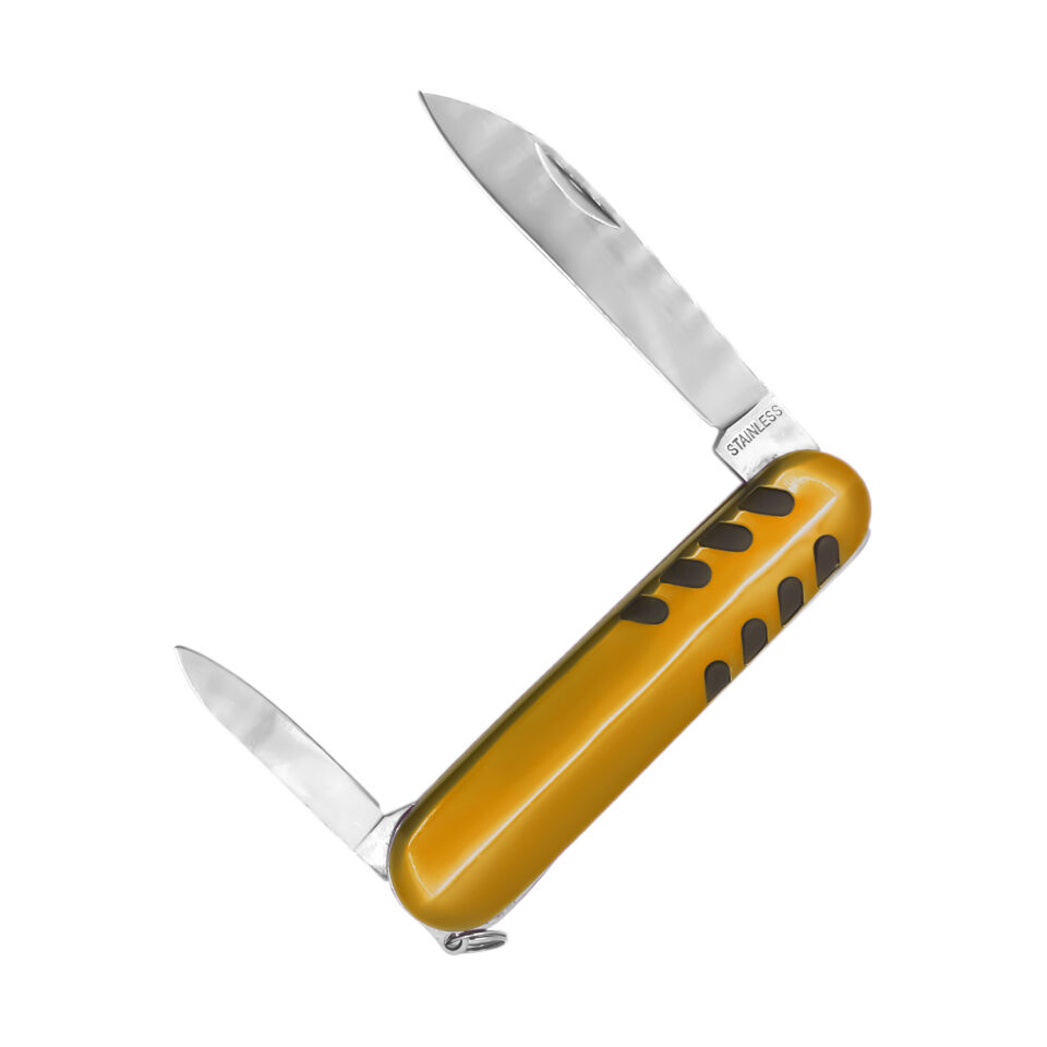 Argeus Çift Ağızlı Cep Çakısı Sarı (K5017-8)