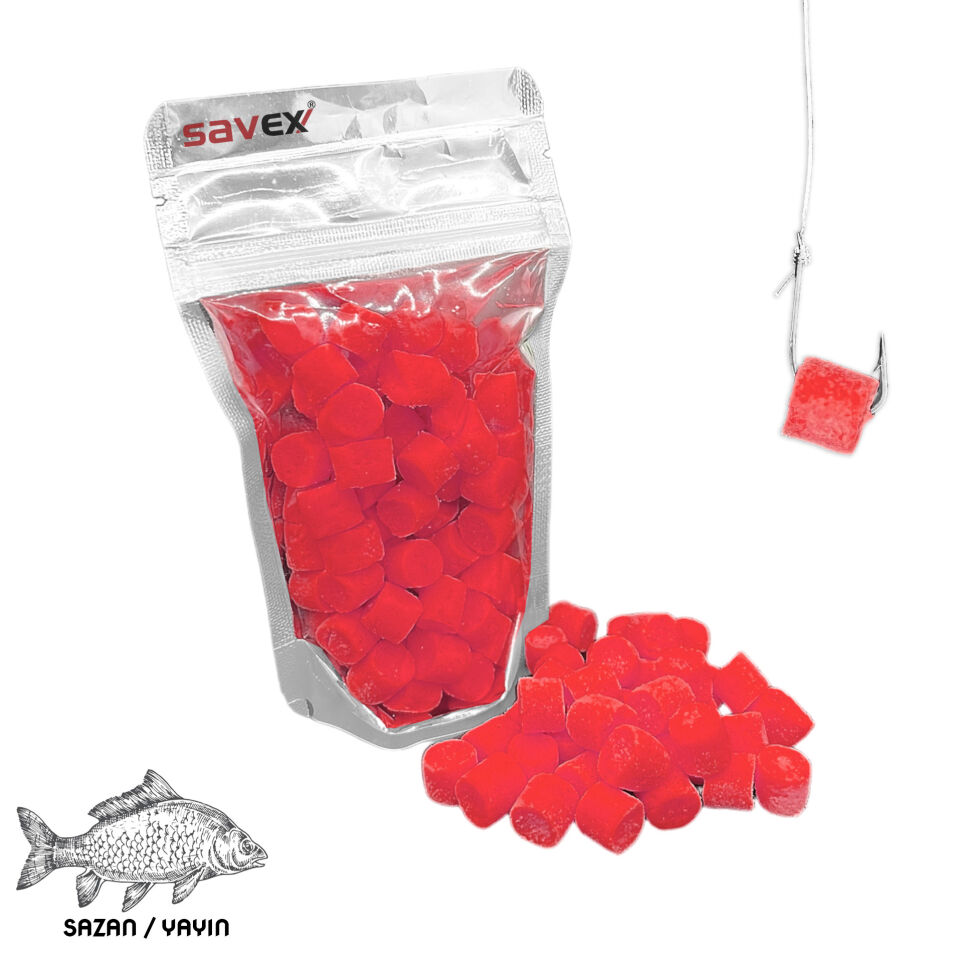 Kesme Sazan / Yayın Hamuru - İğne Yemi - Kırmızı-Çilek 80 Gr