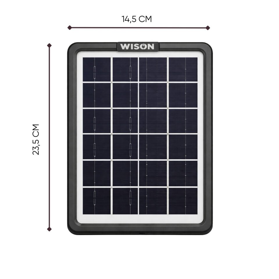 Solar Panelli Şarj Cihazı - 5 Usb Başlıklı - Wison - 3.5 Watt (WS-6010)