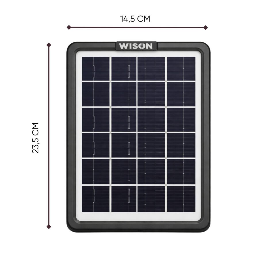 Solar Panelli Şarj Cihazı - 5 Usb Başlıklı - Wison - 3.5 Watt (WS-6010)