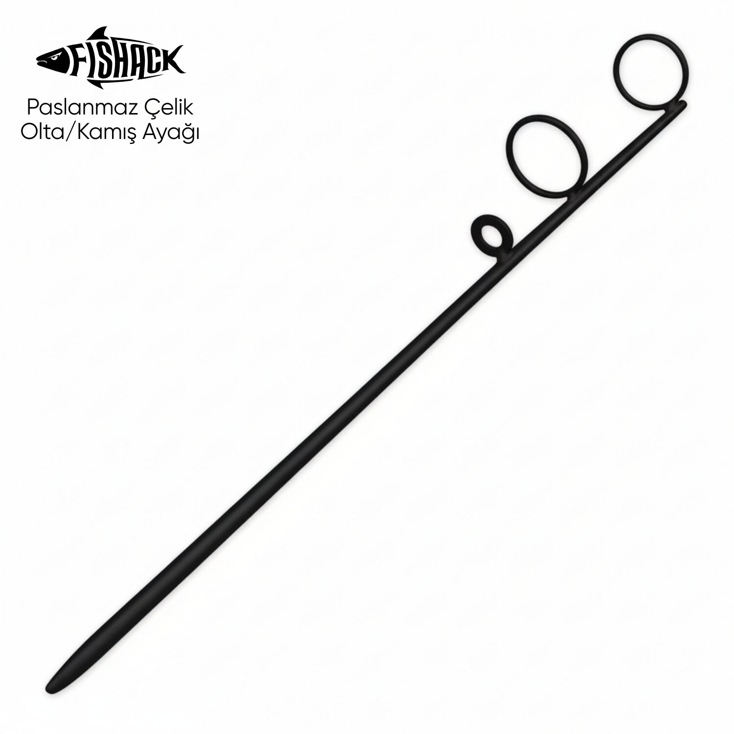 Olta Kamış Ayağı - Paslanmaz Çelik - Fishack - Siyah
