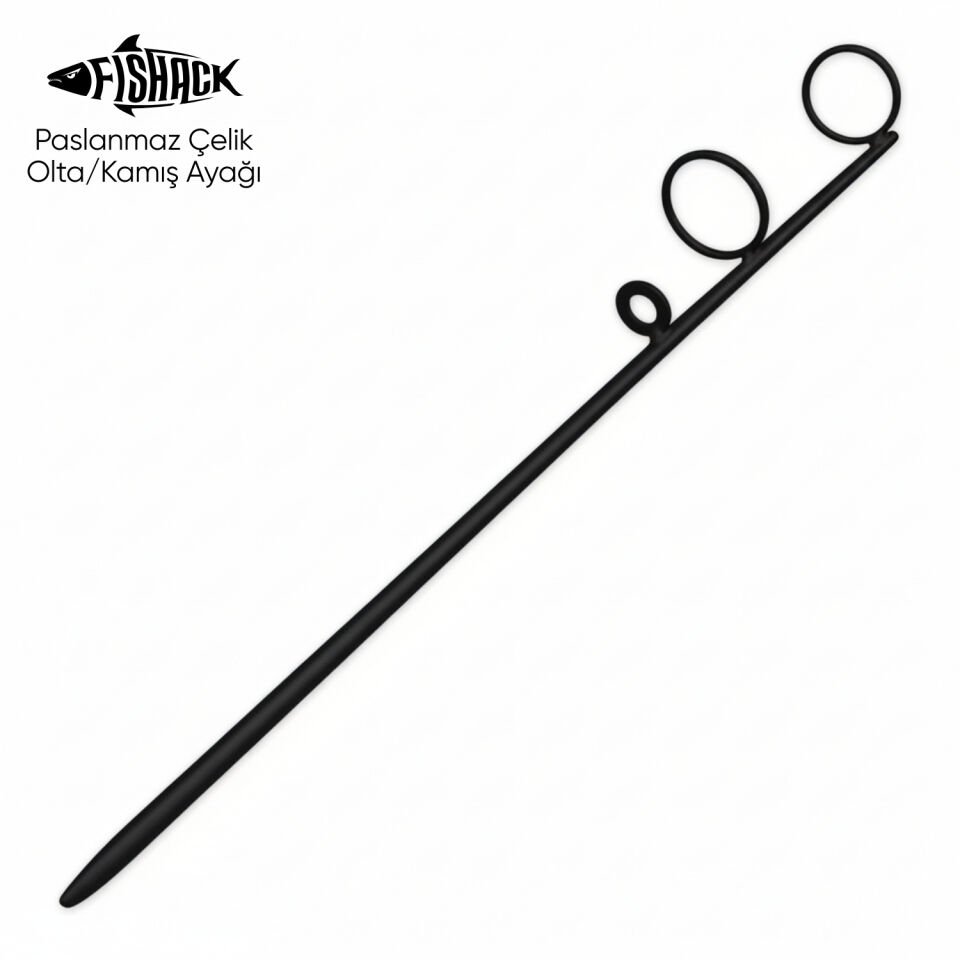 Olta Kamış Ayağı - Paslanmaz Çelik - Fishack - Siyah