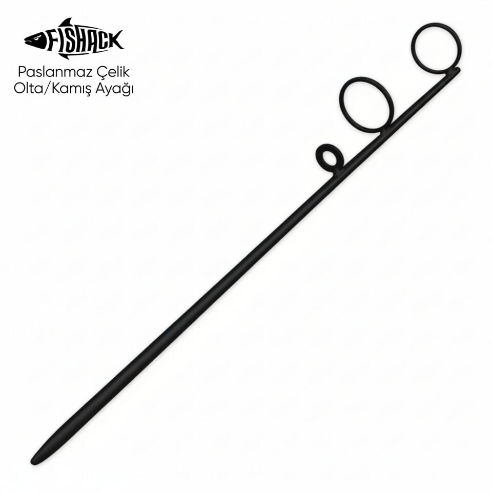 Olta Kamış Ayağı - Paslanmaz Çelik - Fishack - Siyah