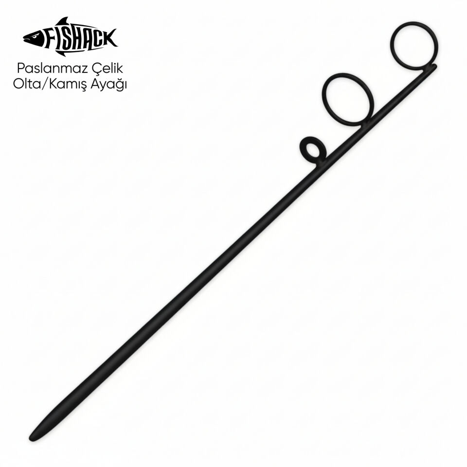 Olta Kamış Ayağı - Paslanmaz Çelik - Fishack - Siyah