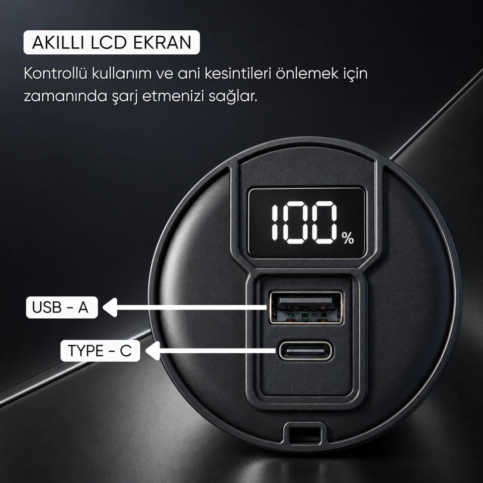 Şarj Edilebilir Zoomlu El Feneri - 1500 Lümen - 15 Watt - DAT - DT-805