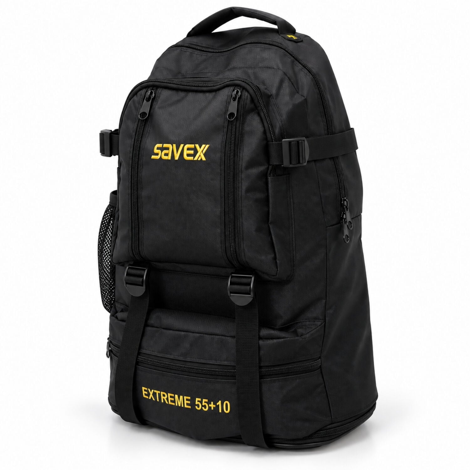 Profesyonel Körüklü Sırt Çantası - Savex - 55+10 LT - Siyah