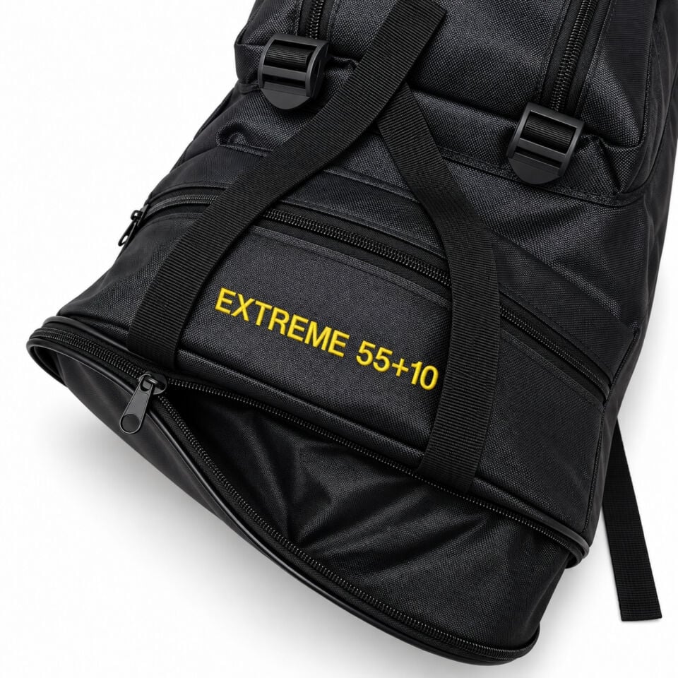 Profesyonel Körüklü Sırt Çantası - Savex - 55+10 LT - Siyah